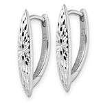 Marquise Shape Diamond Cut Hoop Earrings