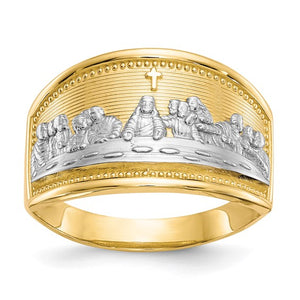 Last Supper Religious Ring in 10K Gold
