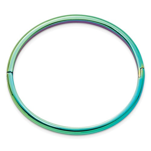 Stainless Steel Rainbow Ionized Bangle Bracelet