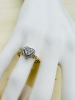 Heart Shaped Diamond Cluster Halo Engagement Ring
