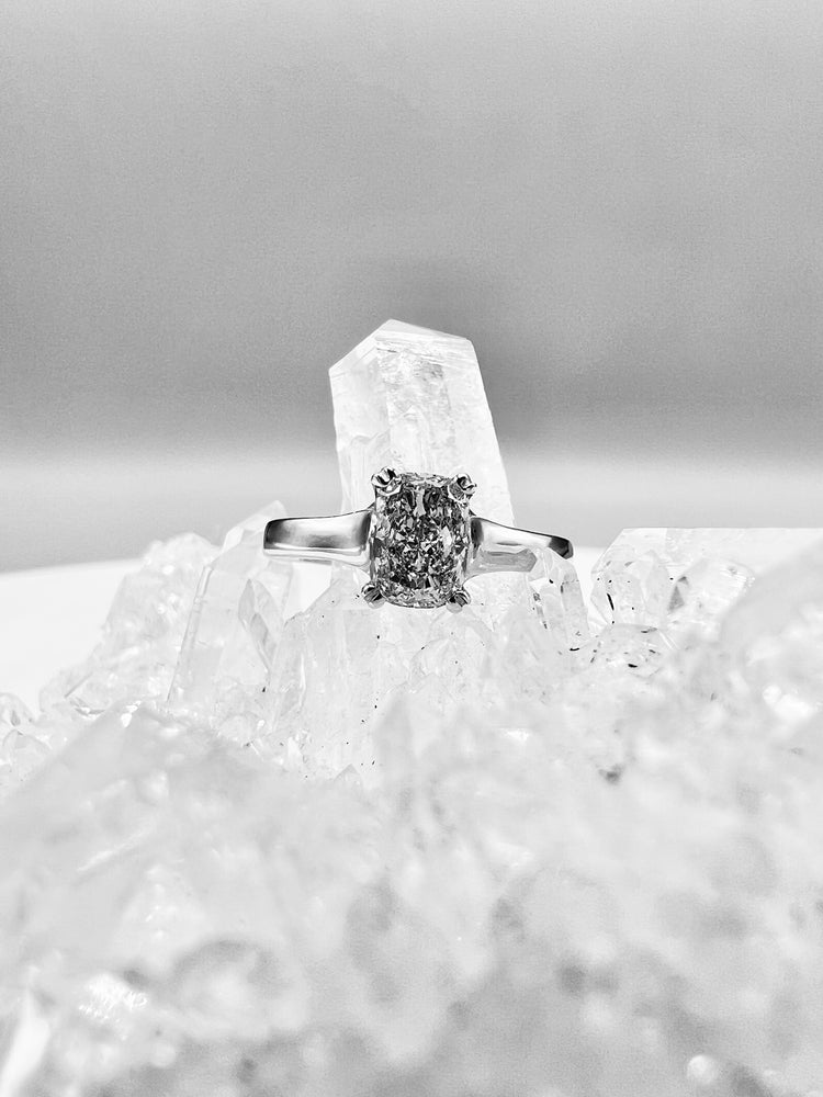 Radiant Cushion Cut Lab Diamond Solitaire Engagement Ring