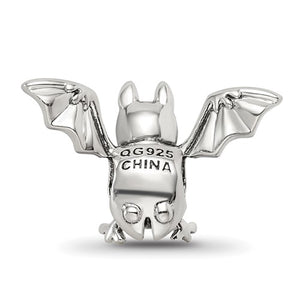 Sterling Silver Reflections Bat Bead
